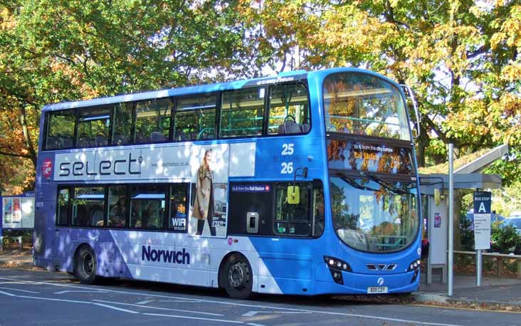 First Eastern Counties Volvo B9TL Wright 36179